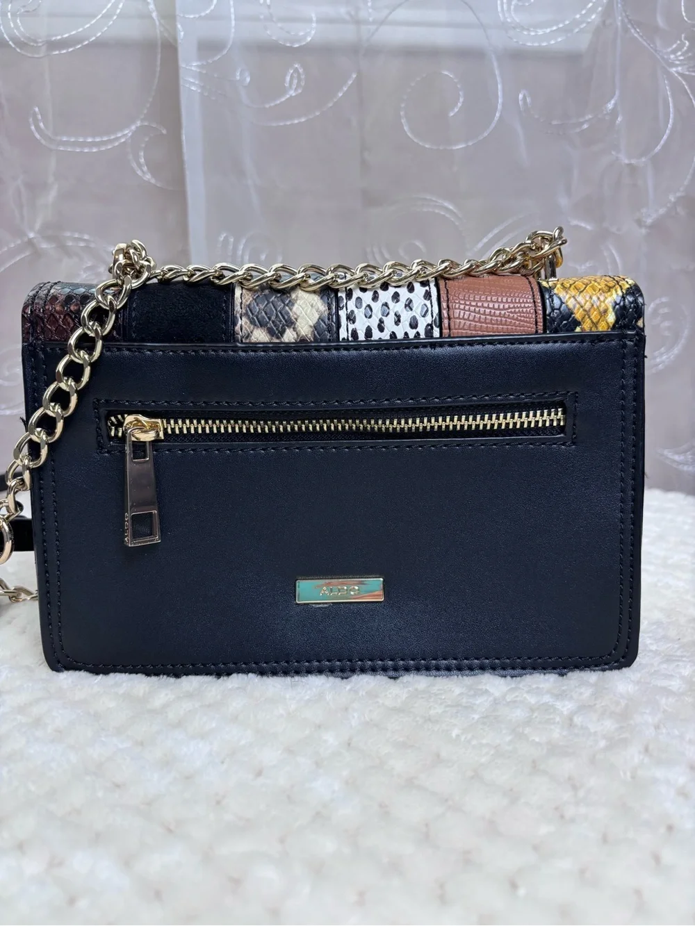 Aldo Lovowia Faux Leather Snake Crossbody Bag